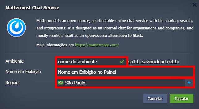 Instalação do Mattermost