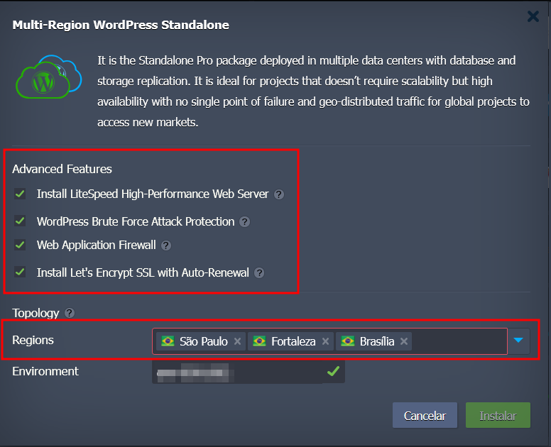 Wordpress multi-region Configuração Pré-Deploy