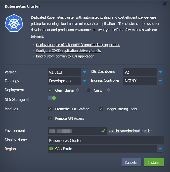 Configurações K8s pré provisionamento