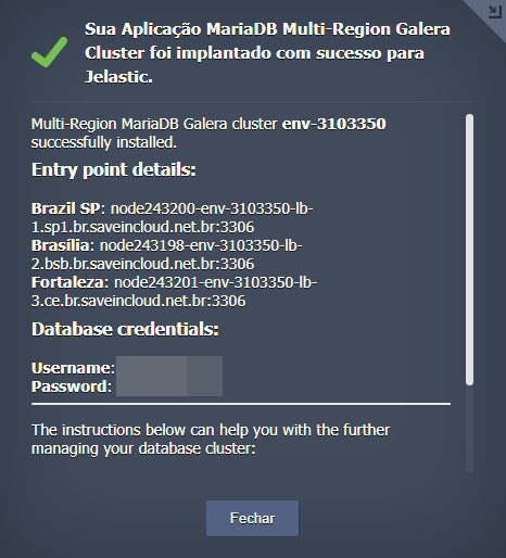 Notificação Painel Credenciais