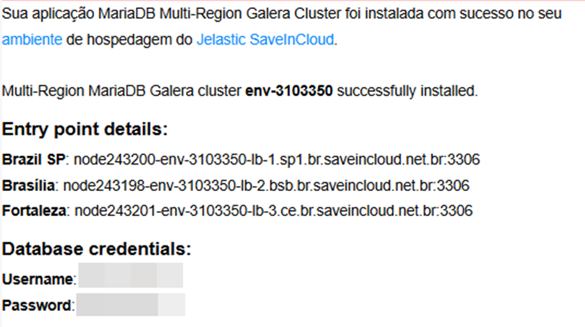 Notificação E-mail Credenciais