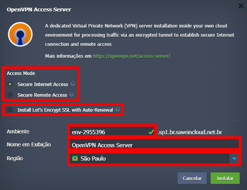 Instador OpenVPN AS