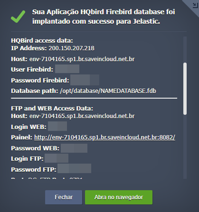 Notificação Painel Credenciais