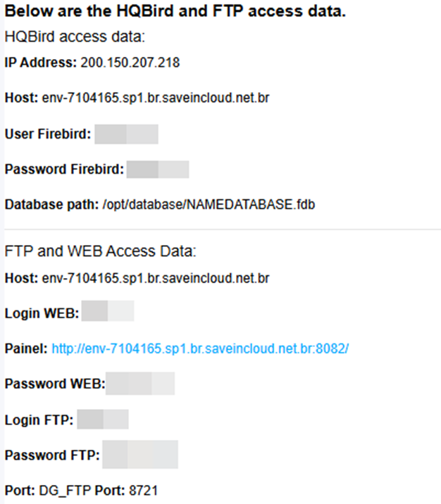 Notificação E-mail Credenciais