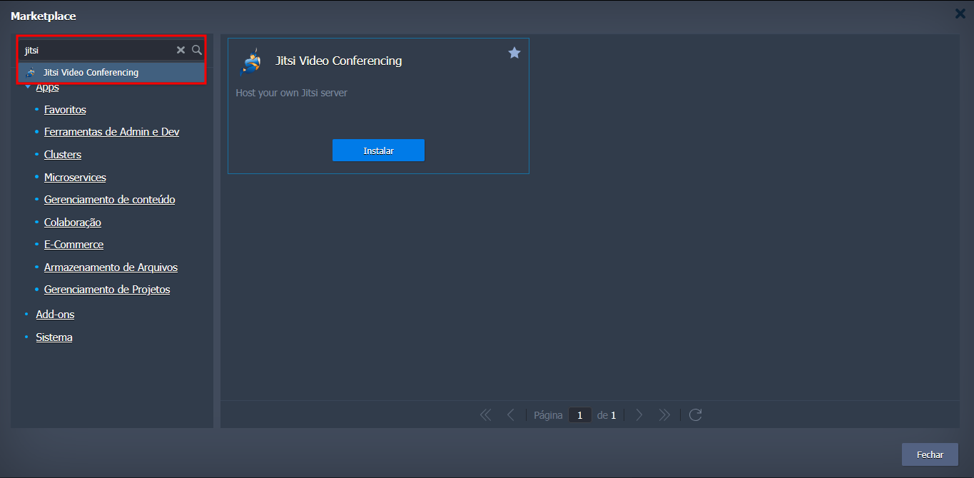Jitsi no Marketplace