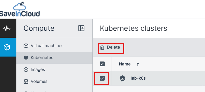 Delete Kubernetes