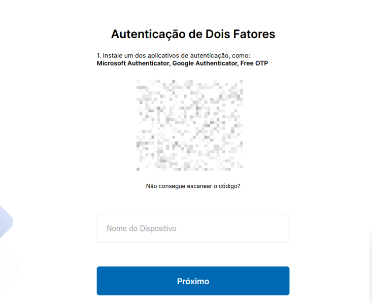 Leitura do QR Code e nome do dispositivo